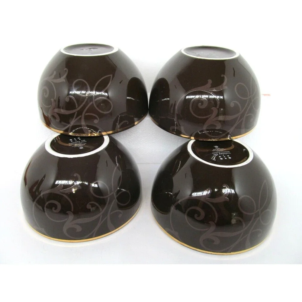 J C Penney Holiday 08 Snowfall Splendor Cereal Bowls 5.5